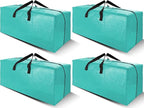Cosy Family 4 Pack Heavy Duty Extra Large Moving Bags with Backpack Straps - Strong Handles & Zippers, Storage Totes For Space Saving, Fold Flat, Alternative to Moving Box, Aquamarine