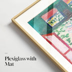 Large Framed Matisse Wall Art for Living Room, Set of 3 Colorful Abstract Landscape Wall Painting Prints, Vintage Retro Aesthetic Wall Decor for Dining Room Bedroom Office Hallway 24x36 Inch