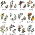 CDQL 2Pcs Wedding Welcome Sign Floral Decoration,Artificial Flower Swag Wedding Arch Decor, Wedding Flower Swag for Wedding Ceremony and Reception Arrangement (Yellow)