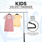 Utopia Home Kids Velvet Hangers 50 Pack – 11 Inch Non-Slip Baby Hangers for Baby and Toddlers, Durable Ultra-Slim Space-Saving Closet Organizers (Black)