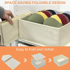 Clothes Organizer, Storage Drawer, 12 Piece Fabric Drawer Organizer Foldable Wardrobe Divider for Clothing, Underwear, Socks, Bra and Scarf, Home Storage Box in Drawers and Closet