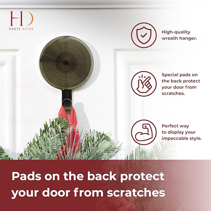 Haute Decor Attract Magnetic Hanger, 1 Pack - Strong Magnet Hook for Metal Doors and Surfaces