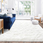 Rugs for Living Room 5x7, Soft Shaggy Modern Shag Area Rug for Bedroom, Upgrade Non-Slip Plush Fluffy Carpet for Kids Boys Girls Room Home Decor Aesthetic, Cream White