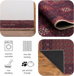 Keen Home Design 2x10 Rug - Machine Washable Runner with Non-Slip Backing, Ideal for Hallway, Entryway, Kitchen, Laundry Room - Vintage, Easy Clean, Durable, Low Pile Rug - (2'6" x 10')