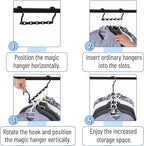Mr. Pen- Space Saving Hangers, Black, 8 Pack, Clothes Organizers, Shirt Hangers, Magic Closet Space Savers