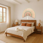 Chicvillage Fan Decorations 60", Giant Fan Wall Decor for King Bed, Large Wall Fan Bamboo Handwoven Art, Big Aesthetic Hanging, Hook Included (Boho)