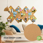 MaxGear Large Cork Board for Wall 36" x 24", 6 Pack Cork Board Tiles with 20 Pushpins & Safe Removable Adhesive Tabs, 12" x 12" Corkboards for Office, School & Home