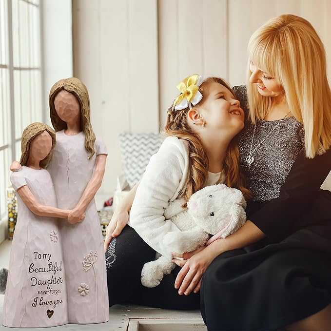 Daughter Gifts from Mom, Daughter Birthday Gifts, Sculpted Hand-Painted Figurine