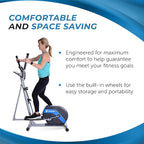 Stamina Elliptical Training Machine with Smart Workout App - Compact Standing Elliptical Machine for Home Workout - Up to 250 lbs Weight Capacity