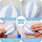 Poen 10 Pcs Star Hot Air Balloon and Cloud Nursery Decor Western Wall Decor for Bedroom Mini Felt Clouds Stars Hot Air Balloon Nursery Felt Wall for Kids Baby Bedroom(Blue)