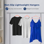 SereneLife 100 Pack Velvet Hangers - Non-Slip Felt with 360° Swivel Hook, Space-Saving, Ultra-Thin, Lightweight for Shirts, Sweaters, Hoodies, Kids Clothes & Dresses