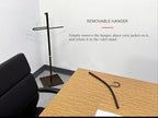 Proman Products VL17241 Kumo Freestanding Metal Valet Stand Organizer with Removable Hanger, Trouser Bar, Black, 11.5" W x 11.5" D x 41" H