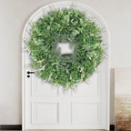 26" Large Eucalyptus Wreath for Front Door Spring Summer Greenery All Season Green Year Round Artificial Eucalyptus Leaves Wreath for Porch Farmhouse Home Wall Window Outdoor Indoor Decorations