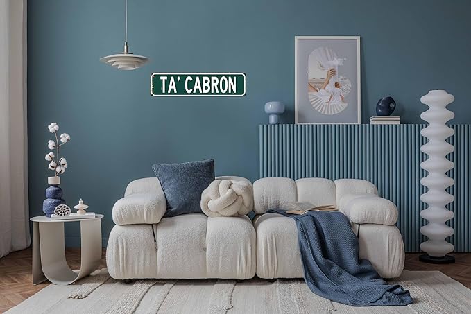 Rustic Metal Tin Sign Ta Cabron 4x16 in Vintage Wall Art for Home Bar Cafe & Garage Decor