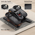 Under Desk Elliptical Exercise Machine, Electric & Portable Ellipse Leg Exerciser, Quiet Seated Pedal Elliptical for Seniors Adult with Remoter, 12 Adjustable Speeds, 2 Modes for Home Office