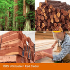 Homode Cedar Blocks for Clothes Storage, Cedar Balls and Cedar Chips for Closets and Drawers, Scented Cedar Sachets Bags Closet Air Freshener, 24 Pack