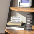 Mini Decorative Books For Home Decor, Small Faux Wood Book Stack Decor, Take Time To Do Funny Stacked Book Decor, Stacked Display Books For Home Mantel Office Nightstand Display, Three Pieces -A(06)