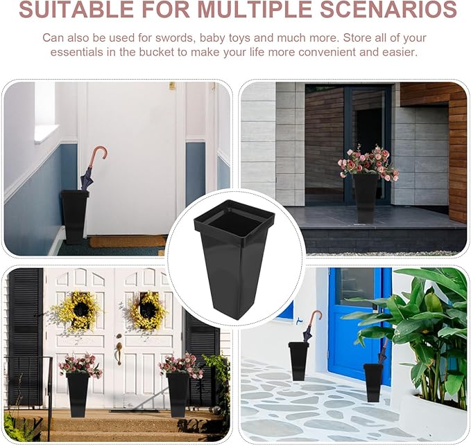 Vertical Umbrella Storage Bucket Sturdy Plastic Umbrella Stand for Entryway for Organizing for Home Office and Porch Decor
