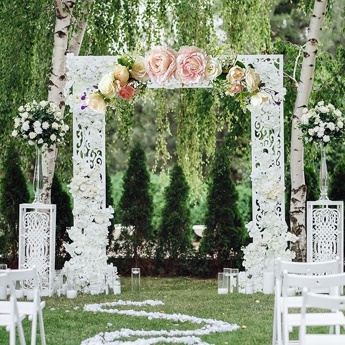 Artificial Rose Lintel Wreaths,Wedding Arch Flowers,Artificial Rose Flower Swag,Floral Swag Garland,Silk Flower Swag for Door Wedding Party Wall Backdrop (#1)