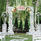 WYSRJ Artificial Peony Flower Swag 20 Inch Decorative Swag with Peony and Roses Wedding Arch Flowers Artificial Floral Swag for Lintel Wedding Arch Front Door Decor