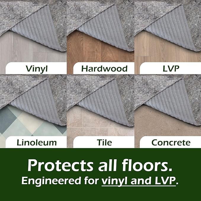 Waterproof GATORGRIP Non-Slip Rug Pad, 9x12, Pet-Friendly, Safe for All Floors, Made in The USA, Low-VOC