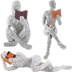 GRAPMKTG Home Decor Pulp Reading Women Thinker Statue Aesthetic Sculpture Room Decor Modern Abstract Decoration on Shelf Table Desk 3 Pack