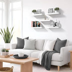 Sorbus Floating Shelves for Wall – 16 Inch Floating Shelf for Kitchen, Bedroom, Living Room, Bathroom, Home & Wall Decor - Mounted Bathroom Shelves with Invisible Brackets (White, 2 Pack)