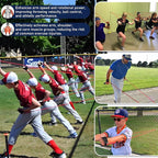 TOBWOLF 4PCS Baseball Exercise Bands with Interchangeable Grips, Baseball Resistance Trainer for Pitching & Throwing, Training Aid for Baseball Softball Pitchers to Build Arm Strength, Warm-Up