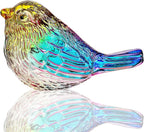 H&D HYALINE & DORA 3" Colorful Glass Bird Figurine Miniature Blown Glass Birds Bird Gifts for Bird Lovers Women Men Animals Collectible Figurines for Desk Table Decor