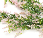2 Pcs Artificial Lavender Teardrop Rattan, Spring Summer Front Door Hanging Floral Swags for Wall Basket Filler, Garden Home Easter Decoration-28.7in(Pink)