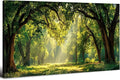 Forest Wall Art for Living Room Nature Green Forest Landscape Canvas Pictures Wall Decor Large Sunlight Woodland Paintings Sunshine Trees Scenery Photo Prints Bedroom Office Home Decoration 20x40"