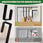 15" Reversible Wreath Hangers for Front Door, Fit Most Doors up to 1-3/4", Heavy Duty Steel Over The Door Hooks Hold up to 80 LBS for Spring & Easter Wreaths, Seasonal Door Decor (Black 2 Pack)