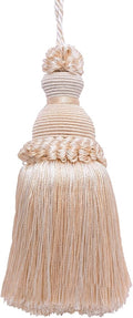 DÉCOPRO Decorative 5 inch Key Tassel Ivory Sand Imperial II Collection Style# IKTJ Color: Seashell - 5055