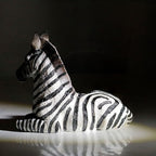 Zebra Table Sculpture - Resin Zebra Figurine - Black, White - African Safari Zebra Collectible for Bedroom, Living Room, Office, Bookshelf, Mantel, Entryway, Foyer, Nursery -5.9inch L x 3.54inch H