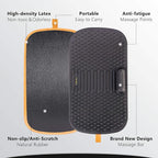FEZIBO Standing Desk Mat with Anti Fatigue Bar, Wooden Wobble Balance Board with Ergonomic Design Comfort Floor Mat