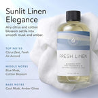 AROMA COUNTRY Fresh Linen Diffuser Oil - Luxury Essential Oils for Diffuser Refill & Air Freshener Room Spray, Long-Lasting, Natural Home Fragrance & Hotel Scent for Diffusers & Machines (8.5 Fl oz.)
