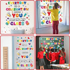 gisgfim Classroom Bulletin Board Decoration Set Wall Door Decor Colorful Classroom Decorations for Kindergarten Preschool Elementary Middle School(Everyday is a Celebration)