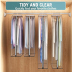 Clear Garment Bag for Hanging Clothes 10” Gusseted, (40&50") Suit Bags for Open Closet Storage Plastic Clothes Cover for Coat, Dress, Shirts, Fur, Jacket, Wardrobe Protectors, 4 Pack