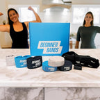 Beginner Bands Set of 6 by Justin Agustin – Specifically Designed for Total Beginners – Gentle Exercise Bands for Seniors & Limited Mobility – Soft Fabric – Home Gym Equipment. Incl. Door Kit & Bag
