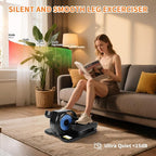 Under Desk Elliptical Machine, Leg Exerciser as Seen on TV for Seniors with 12 Speeds and 12 Modes, Portable Seated Pedal Trainer, Remote Control Elliptical Exerciser for Home Office
