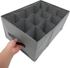 ABOOFAN Closet Organizer Clothes Storage Bin 12-Cell Fabric Storage Box for Socks Underwear Lingerie Ties Foldable Drawer Organizer for Home Closet