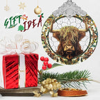 Cattle Stained Glass Orament - Christmas Ornament - Christmas Decorations for Tree - Holiday Present ldeas - Gift Exchange