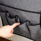 Sofa Armrest Organizer Non-Slip Arm Chair Hanging Caddy Remote Control Holder for Magazine, Phone, Books, Glasses(Grey,13in)