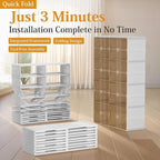 Foldable Shoe Rack Organizer for Entryway with Clear Magnetic Doors - Large Capacity Shoe Cabinet for Boots, Sneakers & All Shoes, Easy Assembly, White 10-Tier 40 Pairs