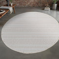 Modern Indoor Rug Stripe 4 Round Area Rugs for Living Room Luxury Kitchen Bedroom Durable Soft Geometric Durable Low and High Pile Stain Resistant Non Shedding Area Carpet 4 Round
