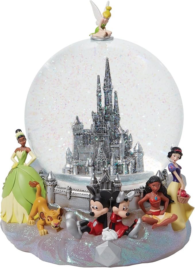 Enesco Disney Showcase 100 Years of Wonder Castle Limited Edition Water Globe Waterball, 8.87 Inch, Multicolor