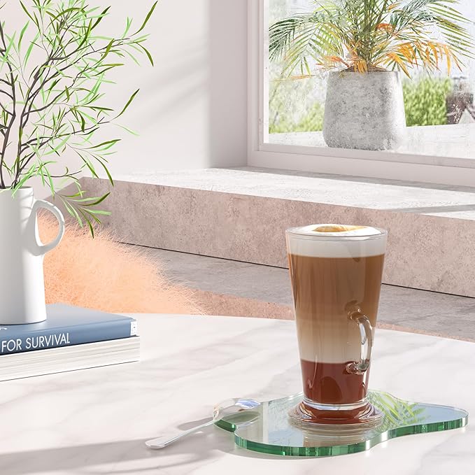 Acrylic Coaster Decorative Plates,Green Bar Drink Coaster, Clear Cloud Shape Coffee Cup Coaster, Perfect for Tabletop Protection and Accessories Display.(Green