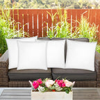 Covers & All Throw Pillow Inserts Only Pack of 4, Durable Soft Square 16 x 16 Inches 65 GSM Non-Woven Fabric with 15D Silicon Fiber Filling, Universal uses for Home Decor Office Indoor Outdoor