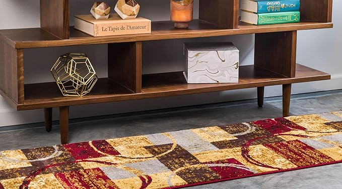 Unique Loom Barista Collection Area Rug - Kouillou (2' x 8' Runner, Multi/ Brown)