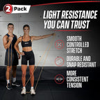 4KOR Fitness 41” Resistance Loop Band - Pair of 2 Orange Resistance Bands (5 to 15 Pounds - 0.25 inches Wide) for Mobility, Yoga, Physical Therapy, Pull Ups, Home or Gym Workouts and More